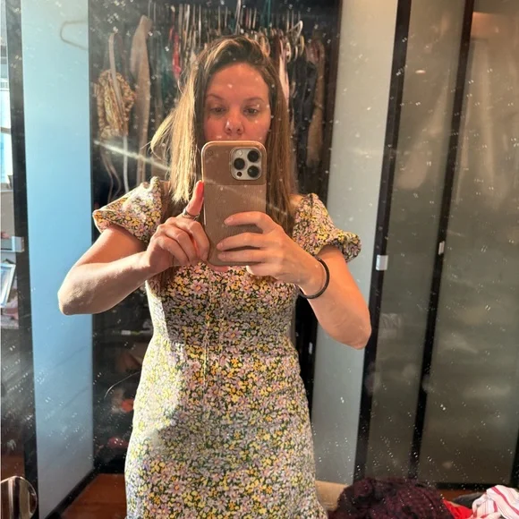 Sanctuary Floral Mini Dress - Black, Yellow, Pink - Picture 3 of 5